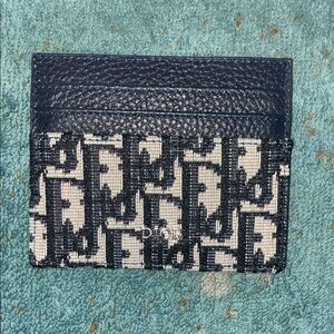 Dior Black and White Logo Card Holder